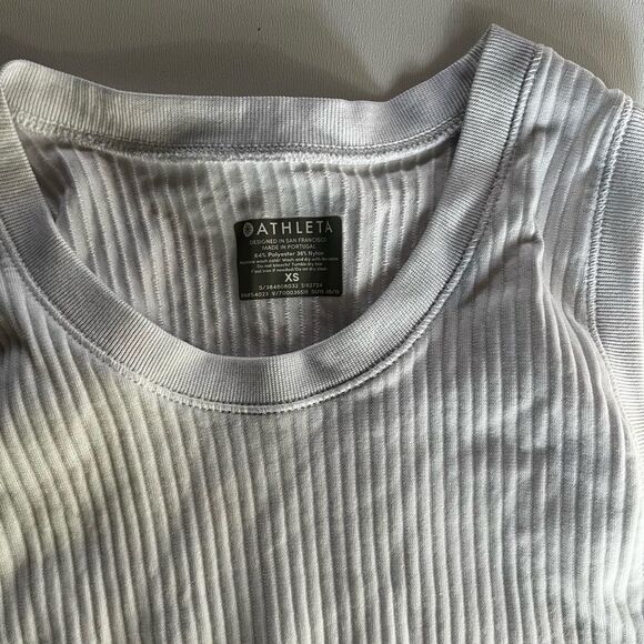 Athleta white ribbed athletic tank size xs - Picture 2 of 2